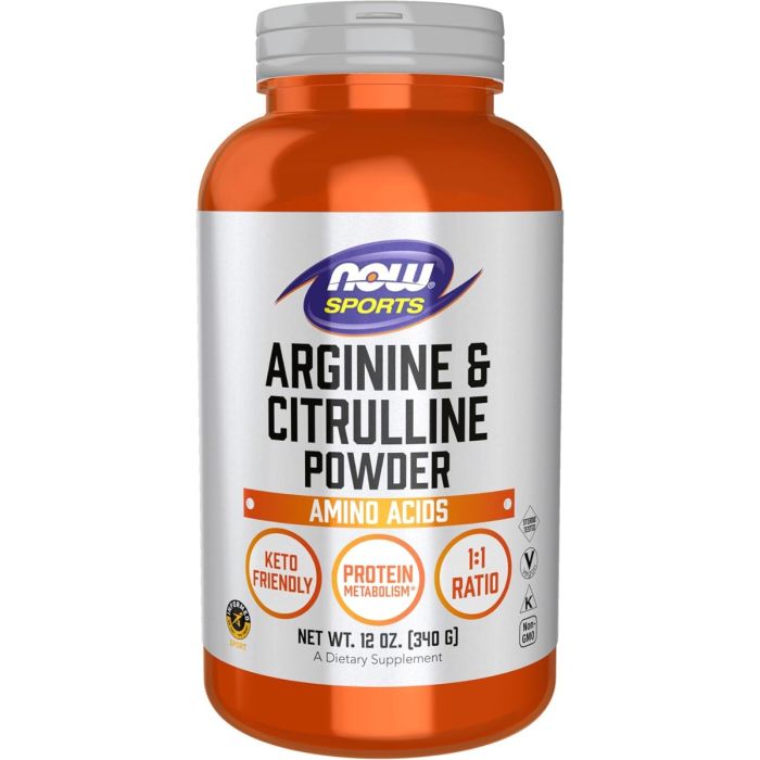Arginine & Citrulline Amino Acid Powder – 1:1 Ratio Pre-Workout Formula | 12 oz Sports Nutrition Blend